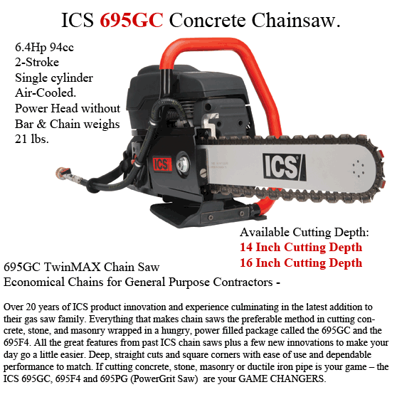 695GC Gasoline Concrete Chainsaw