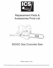 603GC Repair Parts Price List