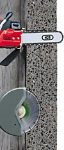 ICS 603GC Concrete Chainsaws cut deeper than circular blade saws.