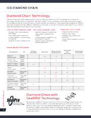 ICS Diamond Chain Selection Chart for ICS ProFORCE-40 Premium S Chains (P/N 531737)