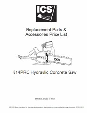 814PRO Repair Parts Price List