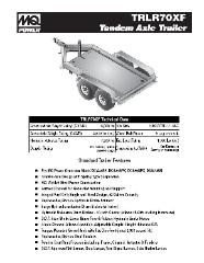 DCA-36SPX Trailer TRLR-70XF Specifications